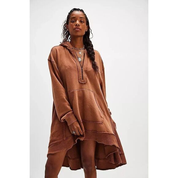 Free People North Sweatshirt Hoodie Tunic Top Oversized Slouchy Cotton M 283735 - Picture 1 of 9